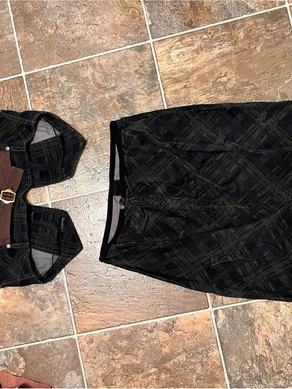 Vintage Free People Cropped Vest and Skirt Set - Picture 4 of 4